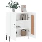 vidaXL Aparador de madera contrachapada blanco brillante 69,5x34x90 cm vidaXL Aparador de madera contrachapada blanco brillante 69,5x34x90 cm