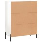 vidaXL Aparador de madera contrachapada blanco brillante 69,5x34x90 cm vidaXL Aparador de madera contrachapada blanco brillante 69,5x34x90 cm