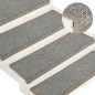 vidaXL Alfombras de peldaños de escalera 15uds blanco y gris 65x21x4cm vidaXL Alfombras de peldaños de escalera 15uds blanco y gris 65x21x4cm