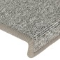 vidaXL Alfombras de peldaños de escalera 15uds blanco y gris 65x21x4cm vidaXL Alfombras de peldaños de escalera 15uds blanco y gris 65x21x4cm