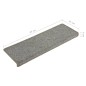 vidaXL Alfombras de peldaños de escalera 15uds blanco y gris 65x21x4cm vidaXL Alfombras de peldaños de escalera 15uds blanco y gris 65x21x4cm
