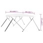vidaXL Toldo Bimini de 4 arcos blanco 243x210x137 cm