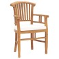 vidaXL Juego de comedor de jardín 7 piezas teca maciza y cojines vidaXL Juego de comedor de jardín 7 piezas teca maciza y cojines