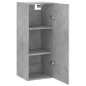 vidaXL Armario de pared gris hormigón 34,5x34x90 cm