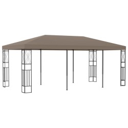 vidaXL Cenador de tela gris taupé 6x3 m