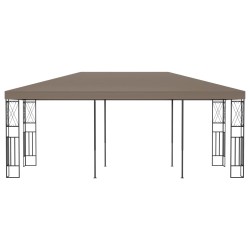 vidaXL Cenador de tela gris taupé 6x3 m