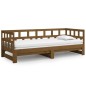 vidaXL Sofá cama extraíble madera maciza pino marrón miel 2x(90x200)cm vidaXL Sofá cama extraíble madera maciza pino marrón miel 2x(90x200)cm