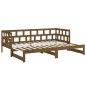 vidaXL Sofá cama extraíble madera maciza pino marrón miel 2x(90x200)cm vidaXL Sofá cama extraíble madera maciza pino marrón miel 2x(90x200)cm