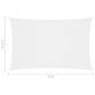 vidaXL Toldo de vela rectangular tela Oxford blanco 2,5x5 m vidaXL Toldo de vela rectangular tela Oxford blanco 2,5x5 m