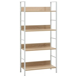 vidaXL Estantería de 4 niveles madera ingeniería roble 60x27,6x124,5cm