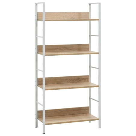 vidaXL Estantería de 4 niveles madera ingeniería roble 60x27,6x124,5cm