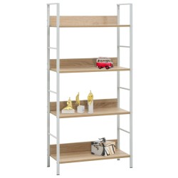 vidaXL Estantería de 4 niveles madera ingeniería roble 60x27,6x124,5cm