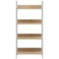 vidaXL Estantería de 4 niveles madera ingeniería roble 60x27,6x124,5cm vidaXL Estantería de 4 niveles madera ingeniería roble 60x27,6x124,5cm