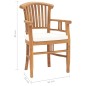 vidaXL Juego de comedor de jardín 7 piezas teca maciza y cojines vidaXL Juego de comedor de jardín 7 piezas teca maciza y cojines