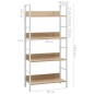 vidaXL Estantería de 4 niveles madera ingeniería roble 60x27,6x124,5cm vidaXL Estantería de 4 niveles madera ingeniería roble 60x27,6x124,5cm