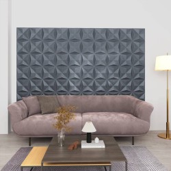 vidaXL Paneles de pared 3D 24 unidades 50x50 cm gris origami 6 m²