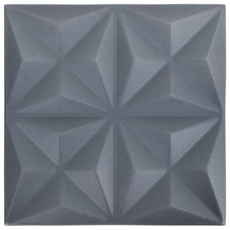 vidaXL Paneles de pared 3D 24 unidades 50x50 cm gris origami 6 m²