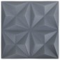 vidaXL Paneles de pared 3D 24 unidades 50x50 cm gris origami 6 m² vidaXL Paneles de pared 3D 24 unidades 50x50 cm gris origami 6 m²