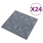 vidaXL Paneles de pared 3D 24 unidades 50x50 cm gris origami 6 m² vidaXL Paneles de pared 3D 24 unidades 50x50 cm gris origami 6 m²