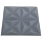 vidaXL Paneles de pared 3D 24 unidades 50x50 cm gris origami 6 m² vidaXL Paneles de pared 3D 24 unidades 50x50 cm gris origami 6 m²