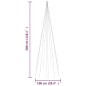 vidaXL Árbol de Navidad en asta de bandera 310 LED de colores 300 cm vidaXL Árbol de Navidad en asta de bandera 310 LED de colores 300 cm