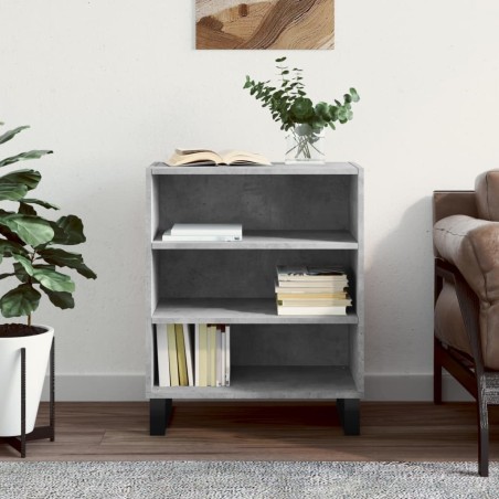 vidaXL Aparador madera de ingeniería gris hormigón 57x35x70 cm