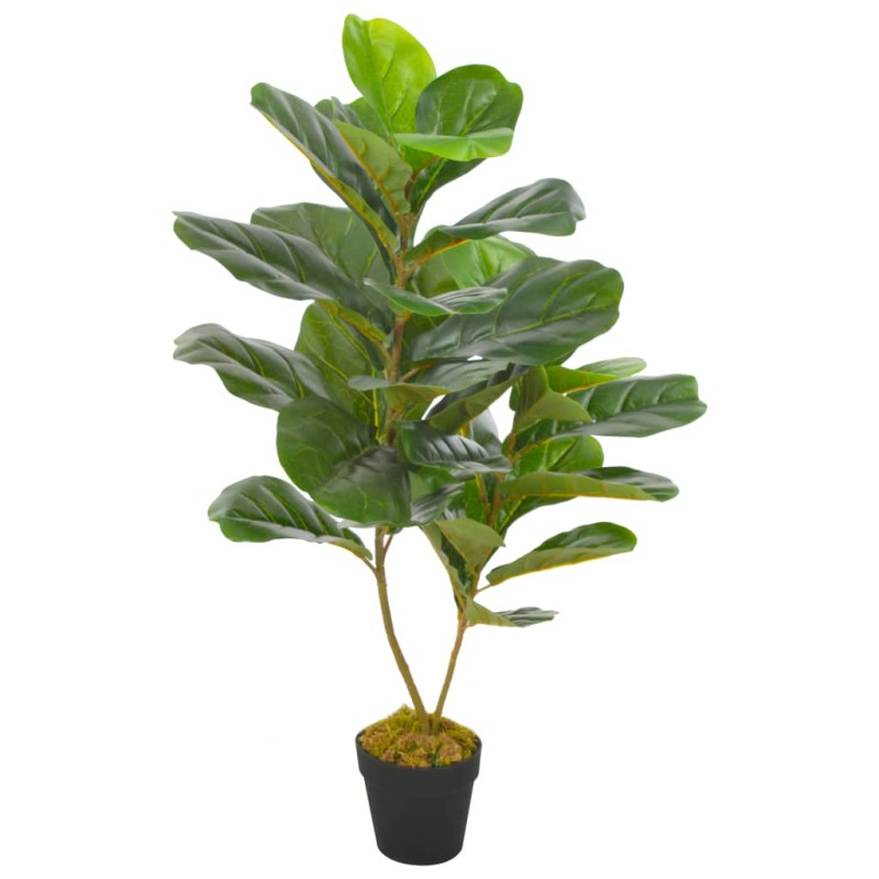 vidaXL Planta artificial ficus con macetero 90 cm verde vidaXL Planta artificial ficus con macetero 90 cm verde