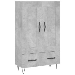 vidaXL Aparador alto madera de ingeniería gris hormigón 69,5x31x115 cm