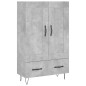 vidaXL Aparador alto madera de ingeniería gris hormigón 69,5x31x115 cm vidaXL Aparador alto madera de ingeniería gris hormigón 69,5x31x115 cm
