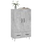 vidaXL Aparador alto madera de ingeniería gris hormigón 69,5x31x115 cm vidaXL Aparador alto madera de ingeniería gris hormigón 69,5x31x115 cm