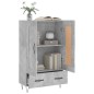 vidaXL Aparador alto madera de ingeniería gris hormigón 69,5x31x115 cm vidaXL Aparador alto madera de ingeniería gris hormigón 69,5x31x115 cm