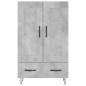 vidaXL Aparador alto madera de ingeniería gris hormigón 69,5x31x115 cm vidaXL Aparador alto madera de ingeniería gris hormigón 69,5x31x115 cm