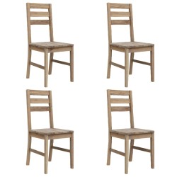 vidaXL Sillas de comedor 4 unidades madera maciza de acacia