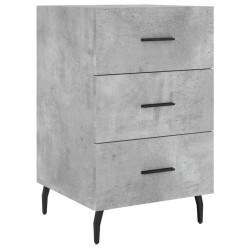 vidaXL Mesita de noche madera de ingeniería gris hormigón 40x40x66 cm