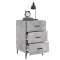 vidaXL Mesita de noche madera de ingeniería gris hormigón 40x40x66 cm vidaXL Mesita de noche madera de ingeniería gris hormigón 40x40x66 cm