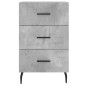 vidaXL Mesita de noche madera de ingeniería gris hormigón 40x40x66 cm vidaXL Mesita de noche madera de ingeniería gris hormigón 40x40x66 cm