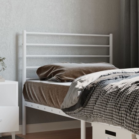 vidaXL Cabecero de metal blanco 80 cm