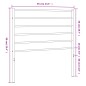 vidaXL Cabecero de metal blanco 80 cm vidaXL Cabecero de metal blanco 80 cm
