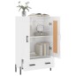 vidaXL Aparador alto madera de ingeniería blanco brillo 69,5x31x115 cm vidaXL Aparador alto madera de ingeniería blanco brillo 69,5x31x115 cm