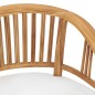 vidaXL Set de comedor de jardín 3 pzas y cojines madera maciza de teca