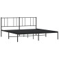 vidaXL Estructura de cama con cabecero metal negro 200x200 cm vidaXL Estructura de cama con cabecero metal negro 200x200 cm