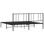vidaXL Estructura de cama con cabecero metal negro 200x200 cm vidaXL Estructura de cama con cabecero metal negro 200x200 cm
