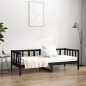 vidaXL Sofá cama madera maciza de pino negro 90x190 cm vidaXL Sofá cama madera maciza de pino negro 90x190 cm