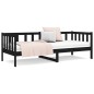vidaXL Sofá cama madera maciza de pino negro 90x190 cm vidaXL Sofá cama madera maciza de pino negro 90x190 cm