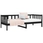 vidaXL Sofá cama madera maciza de pino negro 90x190 cm vidaXL Sofá cama madera maciza de pino negro 90x190 cm