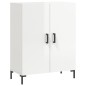 vidaXL Aparador de madera contrachapada blanco brillante 69,5x34x90 cm
