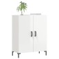 vidaXL Aparador de madera contrachapada blanco brillante 69,5x34x90 cm