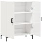 vidaXL Aparador de madera contrachapada blanco brillante 69,5x34x90 cm