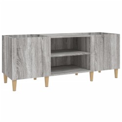 vidaXL Mueble para discos madera contrachapada gris sonoma 121x38x48cm
