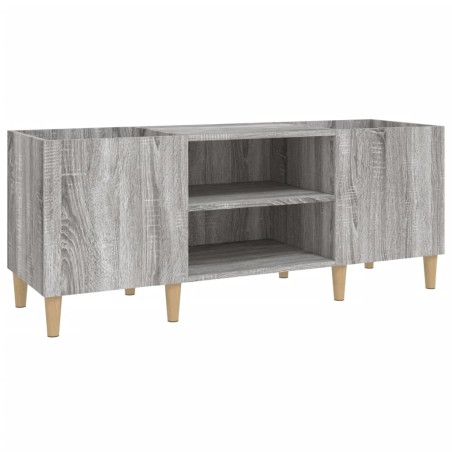 vidaXL Mueble para discos madera contrachapada gris sonoma 121x38x48cm